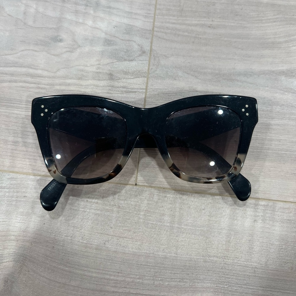Celine Paris 50mm Gradient Bold 3 Dot Cat Eye Sunglasses